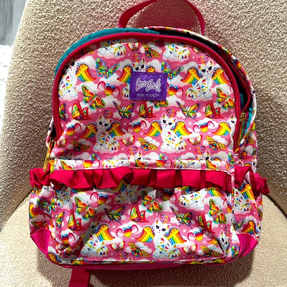 Posh Peanut lisa Frank kitty Kids Backpack